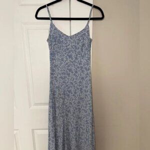 & Other Stories Blue Floral Midi Dress